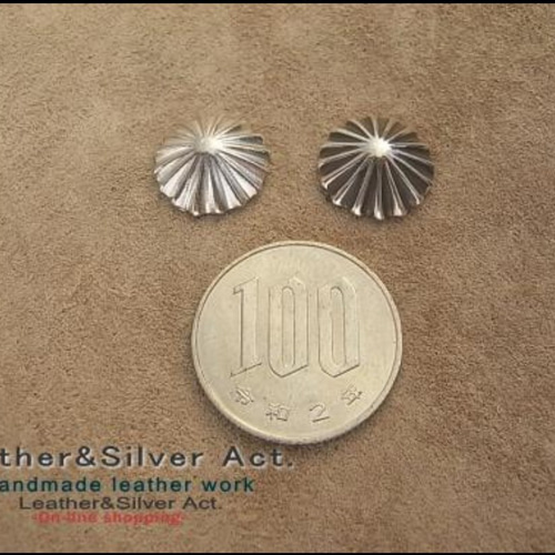 14㎜アポロコンチョ シルバー925 コンチョ裏の金具指定可能