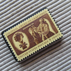 アメリカ 　クラフト切手ブローチ 8844 2枚目の画像