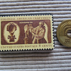 アメリカ 　クラフト切手ブローチ 8844 3枚目の画像
