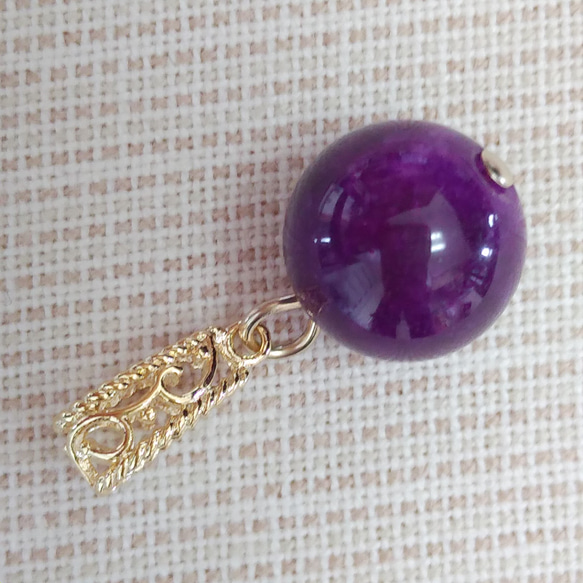 スギライト ペンダントトップ 三大ヒーリングストーン バチカン部 K18WG