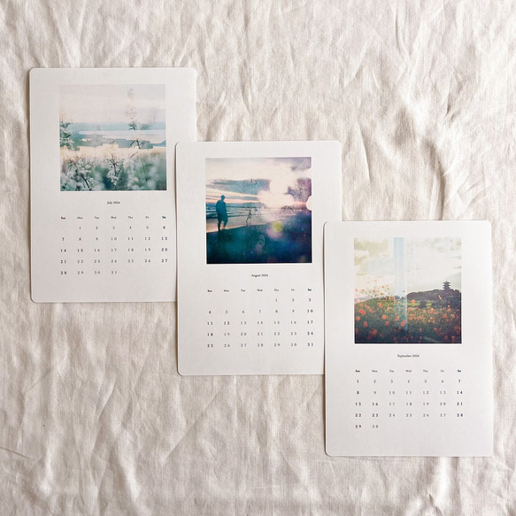 《4月はじまり》2024年カレンダー☆yuzu×ebi③【A5/ポストカードサイズ】 5枚目の画像