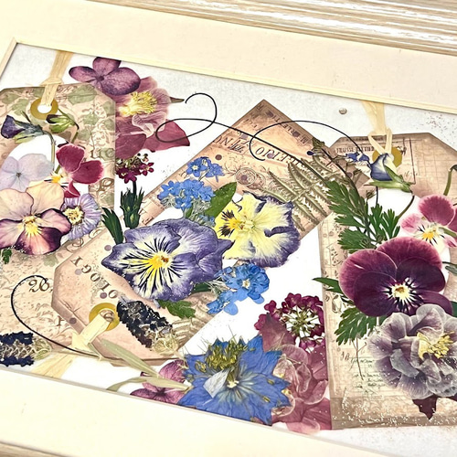 ロココ調の気品あふれる押し花アート額 ギフト 母の日 その他