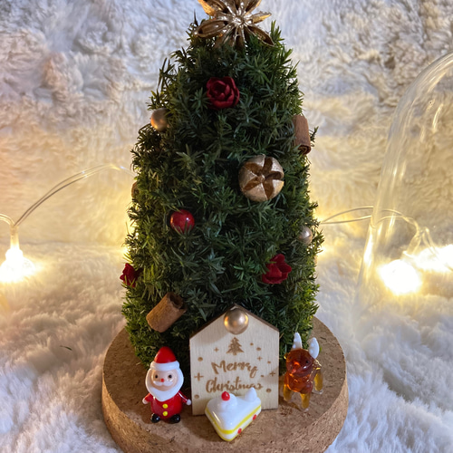 超早割クリスマス2025 コルクガラスドームツリー ガラス細工のサンタ