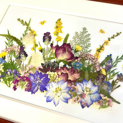 25周年 感謝記念Sale! 秋らしいブラウンがシックな押し花額