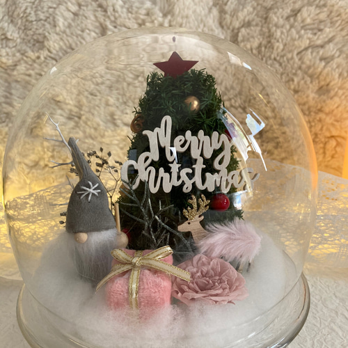 ヒムロ杉(プリザーブド) リース　クリスマス　雪だるま natural_dried_flower_wreath18x