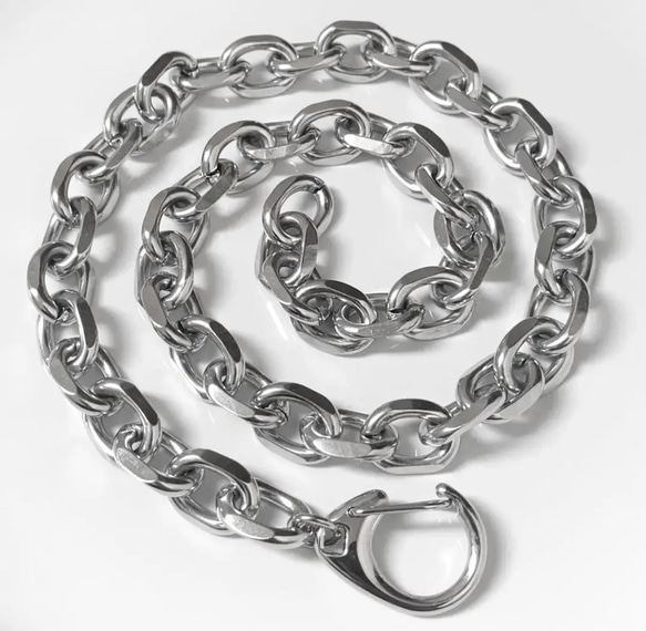 【eve】chain necklace チェーンネックレス 角型 チェーン 11mm シルバー フック ネックレス・ペンダント eve 通販