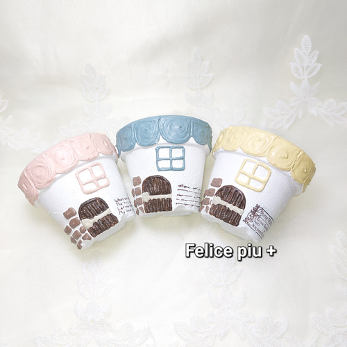 リメイク鉢 リメ鉢 2.5号鉢3点セット A-5 多肉植物 Felice piu +