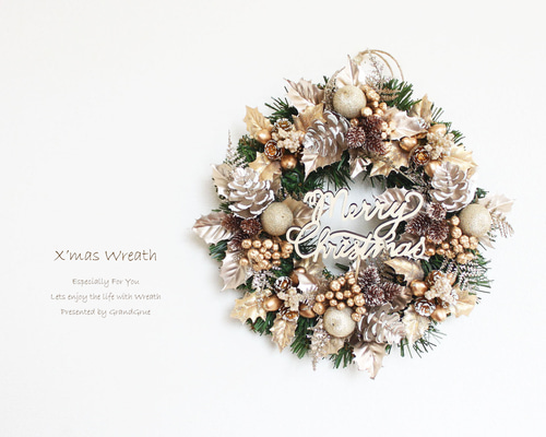 送料無料」クリスマスリース 直径約23cm リース GrandGrue 通販
