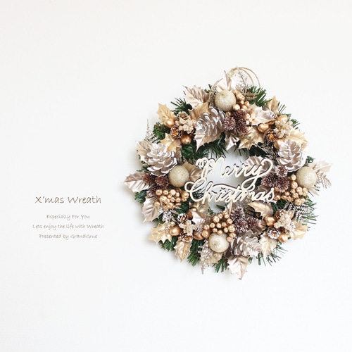 送料無料」クリスマスリース 直径約23cm リース GrandGrue 通販