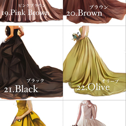 ドレス当てクイズ カラードレス色当て A4サイズ ウェルカムスペース　投票用紙付き 色味・文章等変更できます★ 6枚目の画像