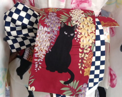 マ*ー様 二部式 作り帯 No.1230 黒猫 二部式 作り帯 No.1230 黒猫 - メルカリ