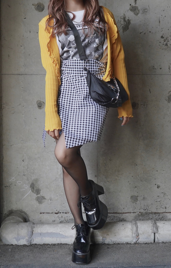 Mellow Rib Cardigan (yellow) ニットカーディガン イエロー 黄色 ガーリー 5枚目の画像