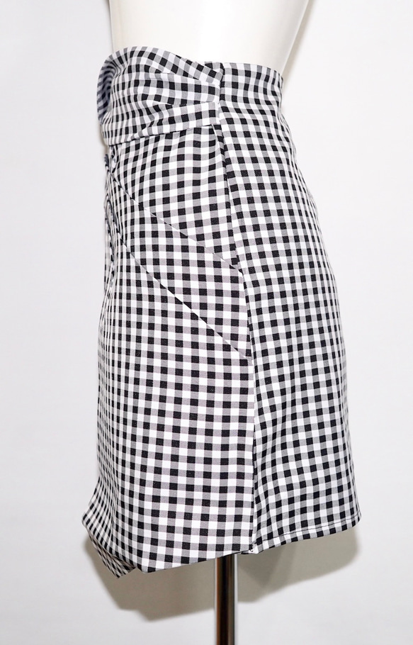 Gingham Check Irregular Mini Skirt ミニスカート チェック柄 ガーリー 9枚目の画像