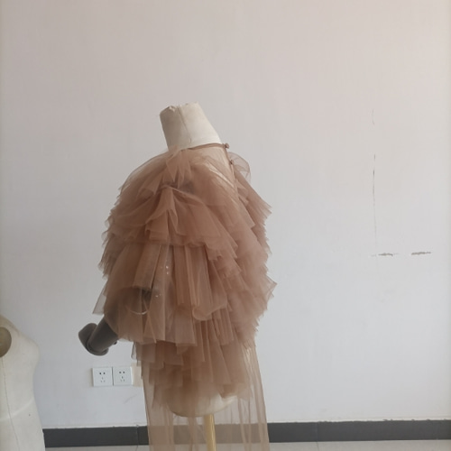 豪華！コーヒーの色 ソフトチュール トップス 結婚式/披露宴/前撮り  