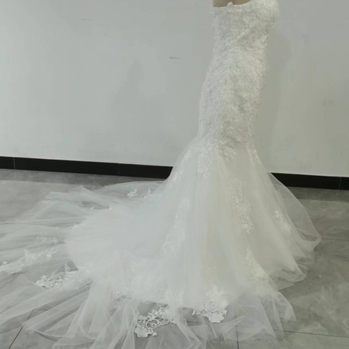 パーティードレス ブラック くわえ マーメイドライン ベアトップ  