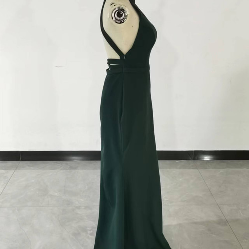 エレガント カラードレス グリーン ソフトマーメイドライン ベアトップ  