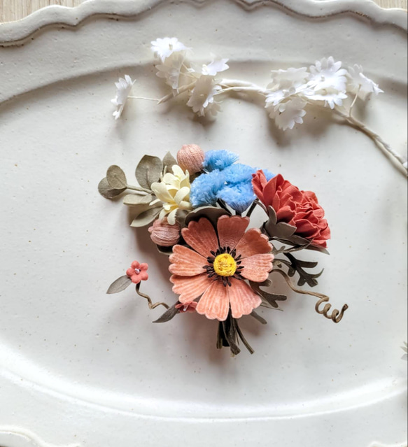 草木染め布花コサージュ コサージュ 染め花Roses(ソメハナローズ) 通販