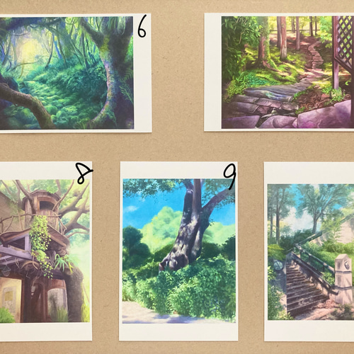 オリジナル絵画ポストカード全12種セット(送料込み) ZINE
