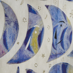 ハンカチ・スカーフ  / 月の番人 /パープル / ギフトにも 12枚目の画像