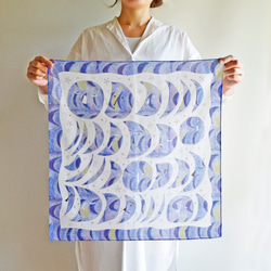 ハンカチ・スカーフ  / 月の番人 /パープル / ギフトにも 4枚目の画像