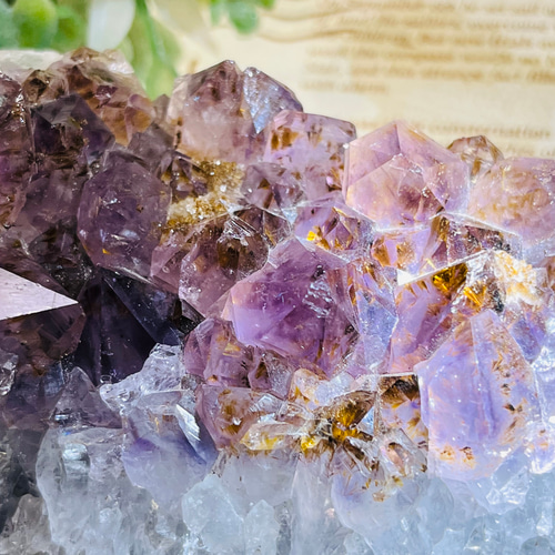 カコクセナイト内包✨ 紫水晶 アメジスト クラスター 原石 ラフ カコクセナイト内包✨ 紫水晶 アメジスト クラスター 原石 ラフ