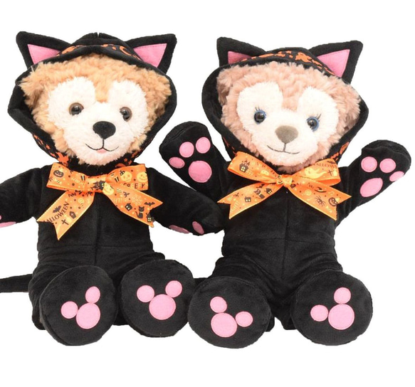 ダッフィー&シェリーメイ 服 着せ替え コスチューム 黒猫ちゃん ハロウィン 本体無 SSサイズ用 2枚目の画像