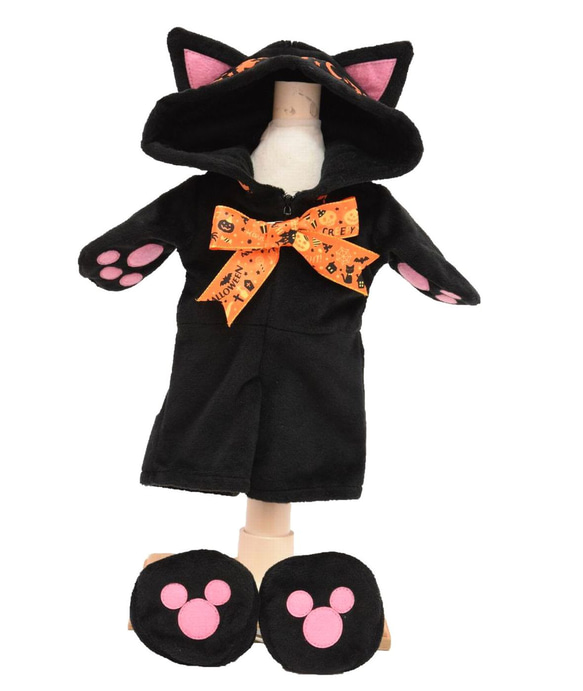 ダッフィー&シェリーメイ 服 着せ替え コスチューム 黒猫ちゃん ハロウィン 本体無 SSサイズ用 4枚目の画像