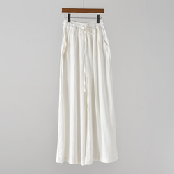 良品綿麻キュロット 亜麻ワイドパンツ #K17 16枚目の画像