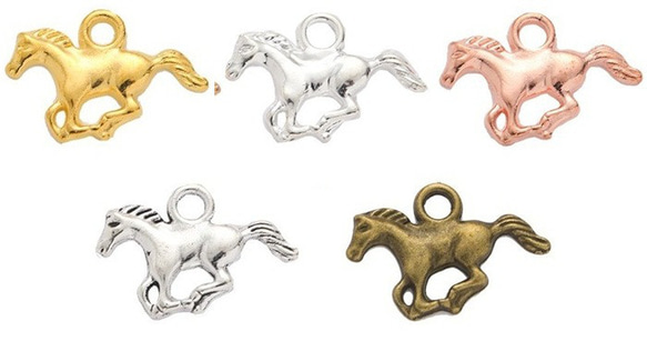 馬 4個 馬チャーム 競馬 モチーフ メタルチャーム キーホルダー