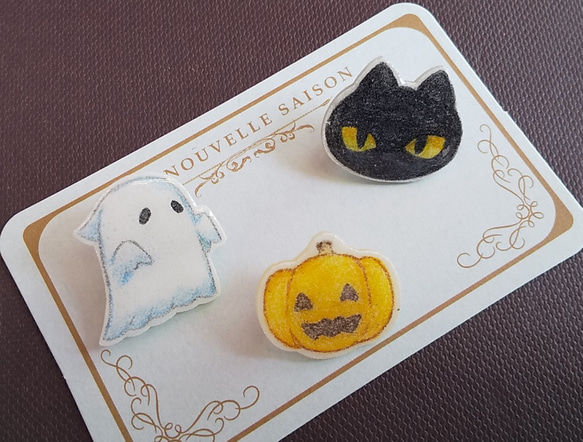1点のみ❤NO.780❤猫❤レジンへアゴム 歪む ブローチ
