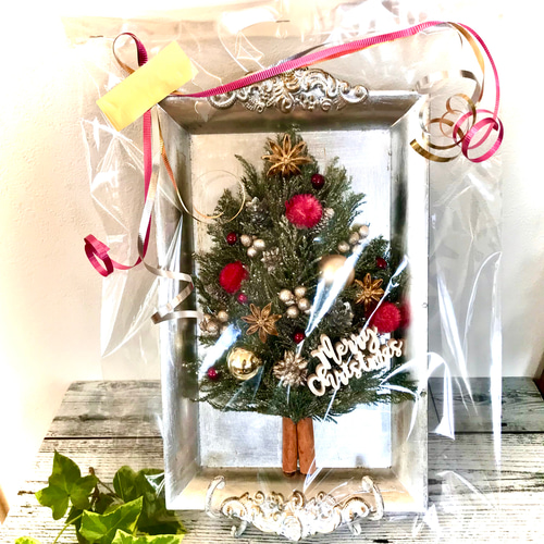 Xmas♡フラワーアレンジプレート飾り