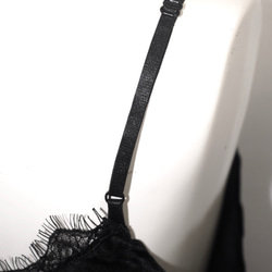 Lace Trim Velvet Camisole キャミソール ブラック 黒 カジュアル 7枚目の画像