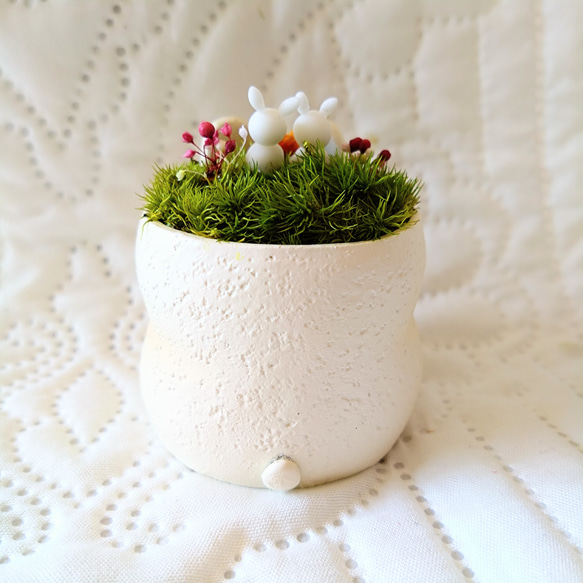 アニマルポット『うさぎちゃん(ホワイトver')』 4枚目の画像