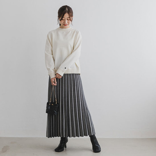 全5色】ハート刺繍ワンポイントニット 23685 ニット・セーター 全5色】ハート刺繍ワンポイントニット 23685 ニット・セーター