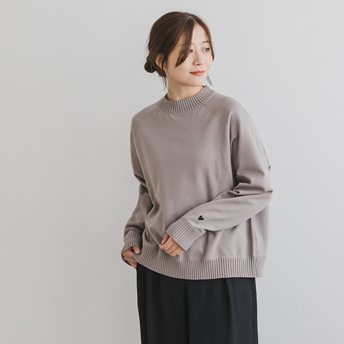 全5色】ハート刺繍ワンポイントニット 23685 ニット・セーター 全5色】ハート刺繍ワンポイントニット 23685 ニット・セーター