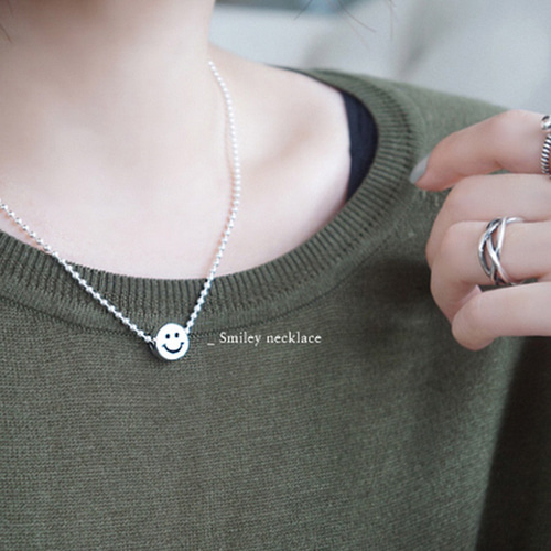 シルバー925 ヴィンテージ ニコちゃん ネックレス ネックレス