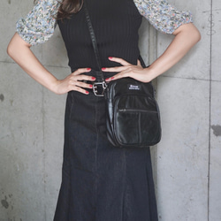 Black Denim Slit Mermaid Long Skirt ロングスカート ブラック 黒 カジュアル 3枚目の画像