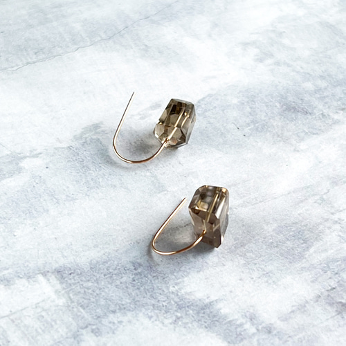 【専用】スモーキークォーツ・マザーオブパールダブレット✴︎14kgfピアスP158 MARIHA(マリハ) Light Dreams ピアス ローズクォーツ K18 天然石