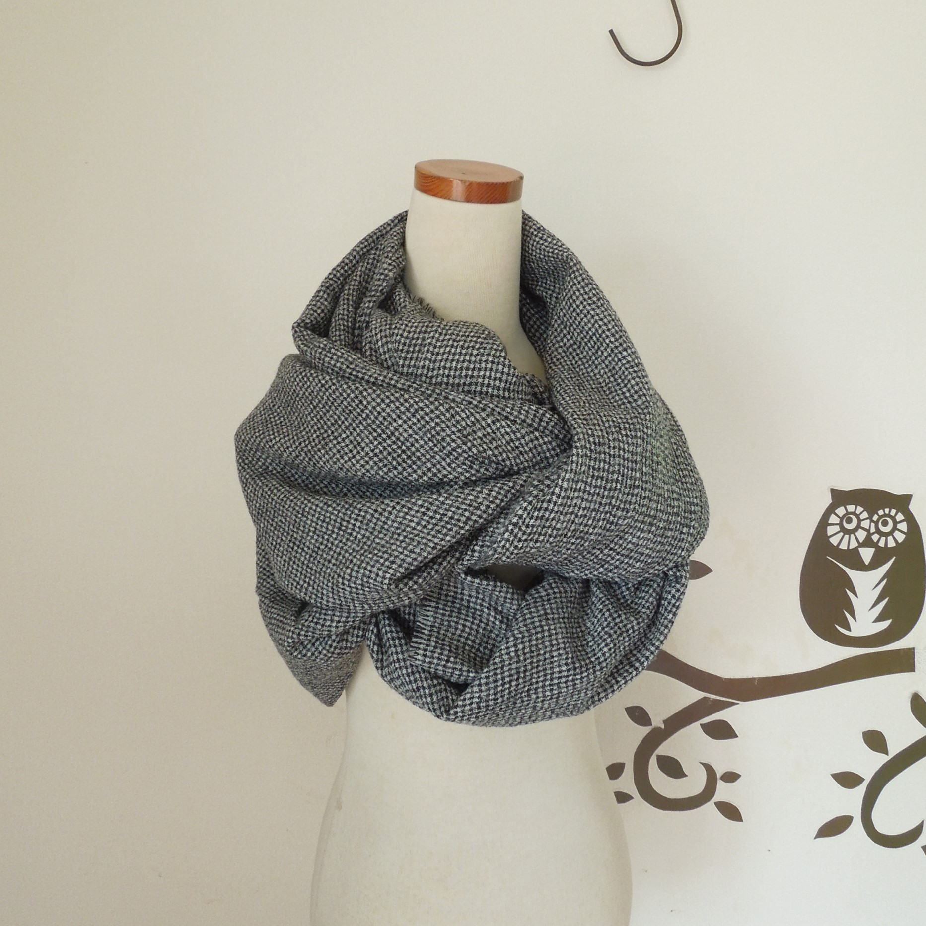 【再入荷】bighug ガーゼウールBIGショール●チェック