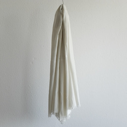 [新] enrica 棉絲圍巾 / 芝麻-淺灰色 / 植物色 第3張的照片
