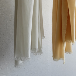 【new】enrica cottonsilk scarf / sesami-light grey / botanical 6枚目の画像
