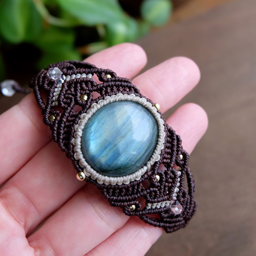 ダンビュライト♡マクラメ編みブレスレット ダンビュライト♡マクラメ編みブレスレット