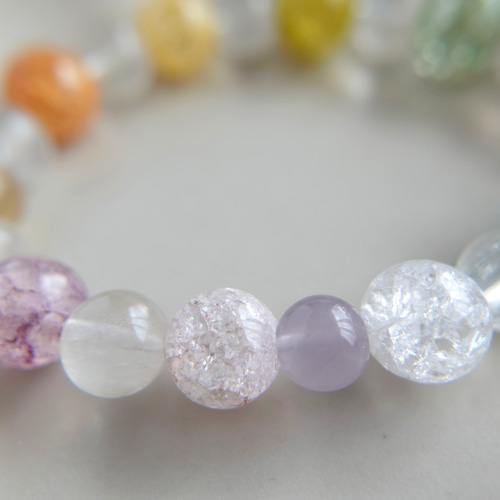 虹龍ブレス⭐︎アメジスト&セレナイト&水晶