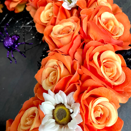 オレンジ系 ハロウィンリース OLS-org30001 No.wreath-15520