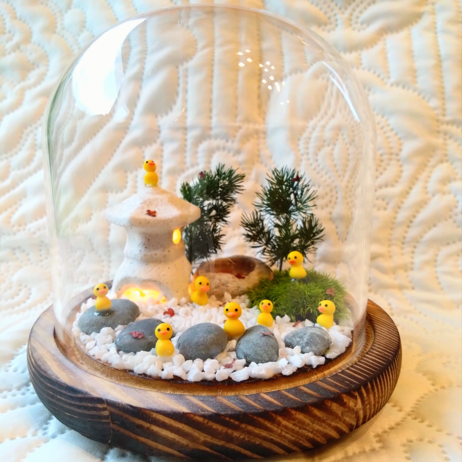 焼板のガラスドーム『ミニチュア箱庭 和風庭園✨』 その他インテリア