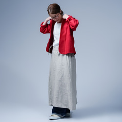 【wafu】プレミアム Linen Jacket 首があきすぎないジャケット / クリストローゼ h038a-ctr3 12枚目の画像