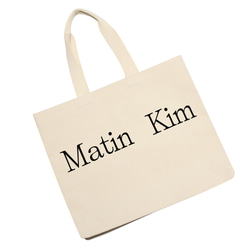 Matin Kim マーティンキム トートバッグ バッグ カバン コットン ベージュ ロゴ エコバッグ  ECOBAG 7枚目の画像