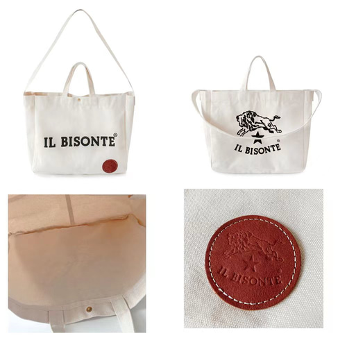 イルビゾンテ IL BISONTE トートバッグ 軽量 キャンバス バッグ イルビゾンテ IL BISONTE トートバッグ 軽量 キャンバス バッグ