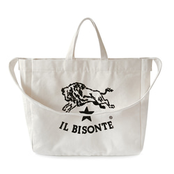 イルビゾンテ IL BISONTE トートバッグ 軽量 キャンバス バッグ ショルダーバッグ 大きめ 肩掛け 2way 2枚目の画像