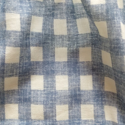 ダブルガーゼ フンティ ブルーチェック ×  ブルー    サラフンティ ふんどしパンツ 3枚目の画像